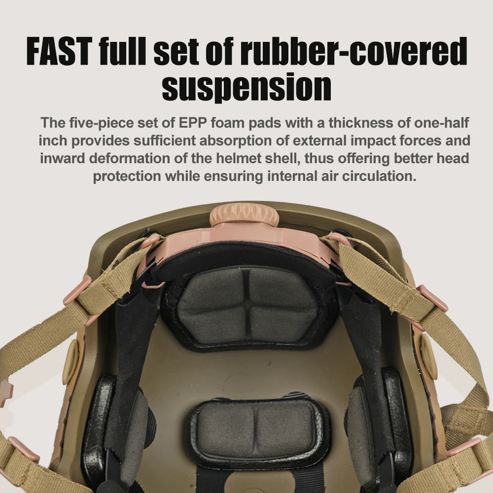 FAST PJ/ECH/USMC/MICH2001 tactische helm - hoog uitgesneden glasvezel |   Civiele bescherming |   Niet-militair/politiegebruik