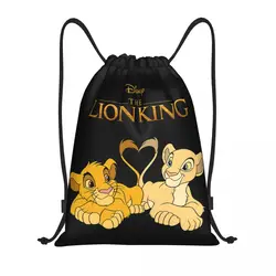 Personalizzato The Lion King Simba e Nala zaino con coulisse borse uomo donna leggero palestra sport Sacks Sacks per l'allenamento