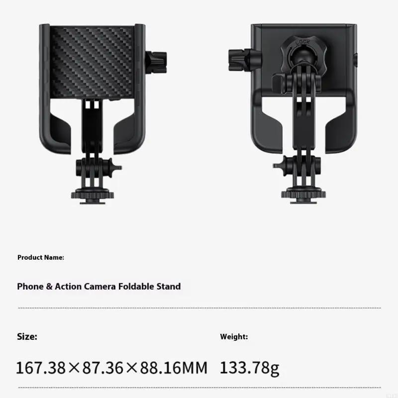 Braket Monitor Ponsel Penjepit Penyangga Ponsel dengan Dudukan Tripod Universal Pemasangan Cepat Sepatu Dingin untuk Kamera Aksi