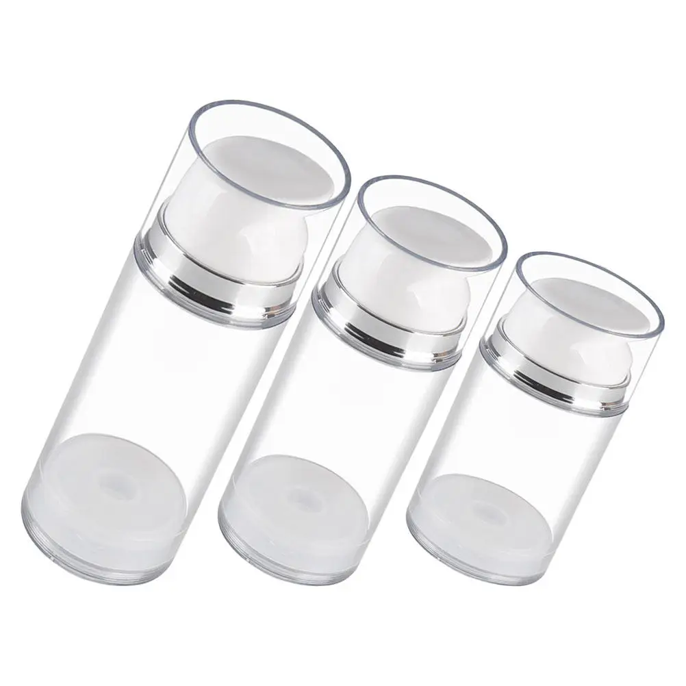 

Набор из 3 безвоздушных пластиковых флаконов-дозаторов для лосьона, герметичные дорожные контейнеры, многоразовые портативные диспенсеры, безвоздушные флаконы с помпой