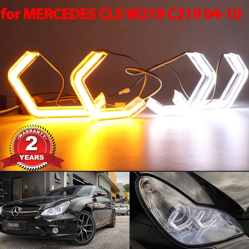 

M4 style LED Angel Eyes Kit Halo Ring Lamps For MERCEDES BENZ CLS W219 C219 2004-2010 Bright Refit Day Light turn signal light