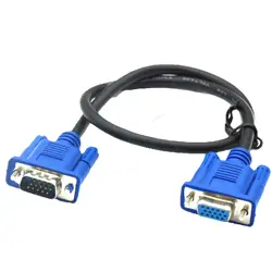 HD15Pin VGA D-Sub Short Video Cable Cord Male to M/F Male Female to Female cable 25cm 1.5M for Computer Monitor Projector PC TV
