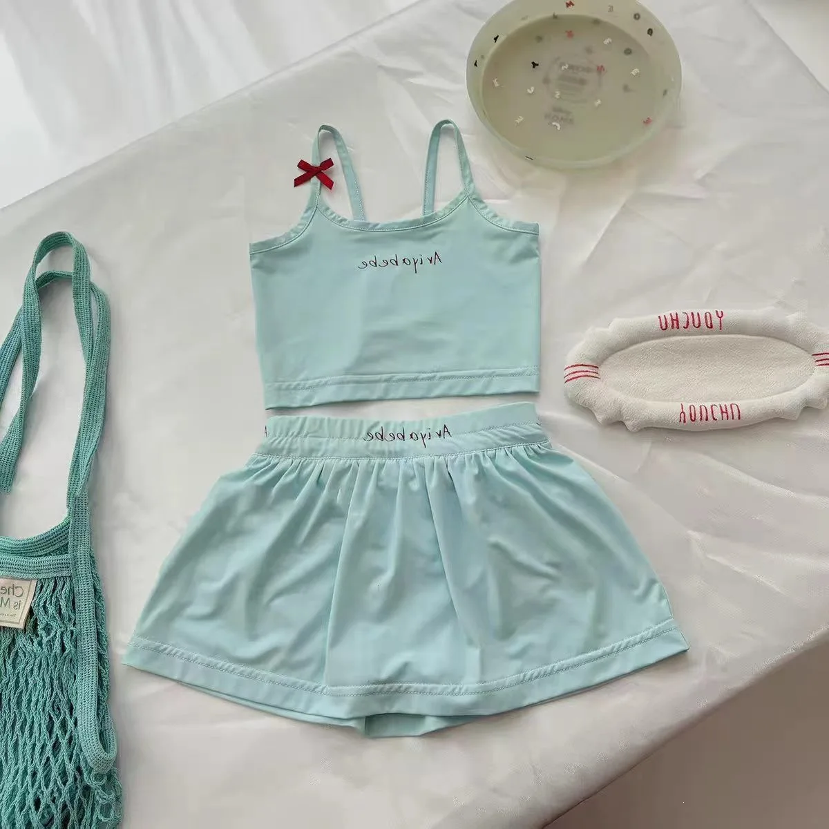 Girls Swimsuit Summer Baby Girl Summer Separate Swimsuit Beach Vacation Kids Summer Sweet Childrens Wear
