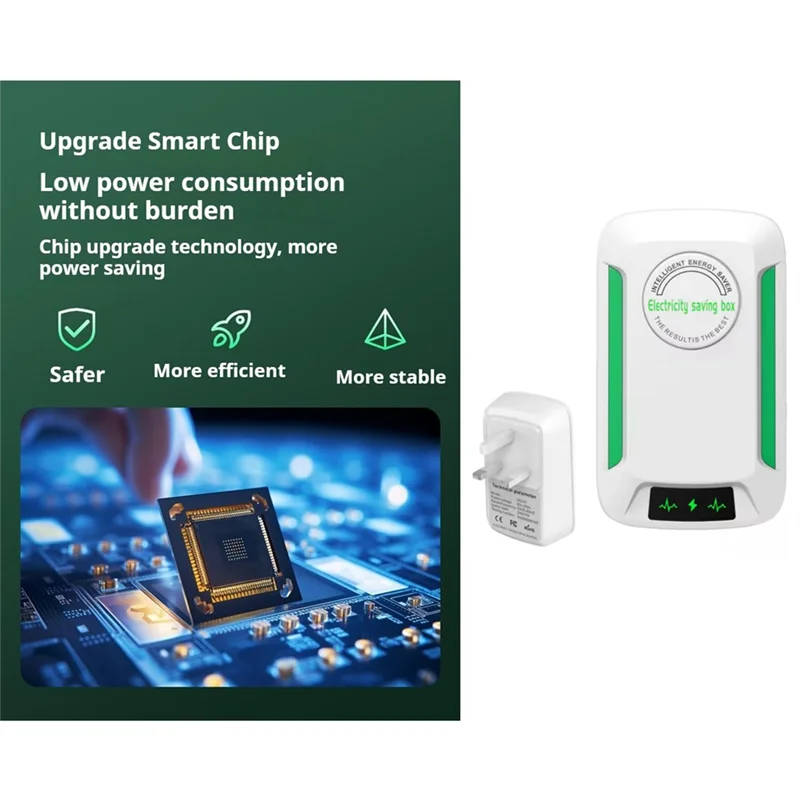 ABGI-Electricity Saving Box Voltage Stabilizer 90V-250V Household Appliance Saver Power Saver Energy Saver Saving Device(UK)