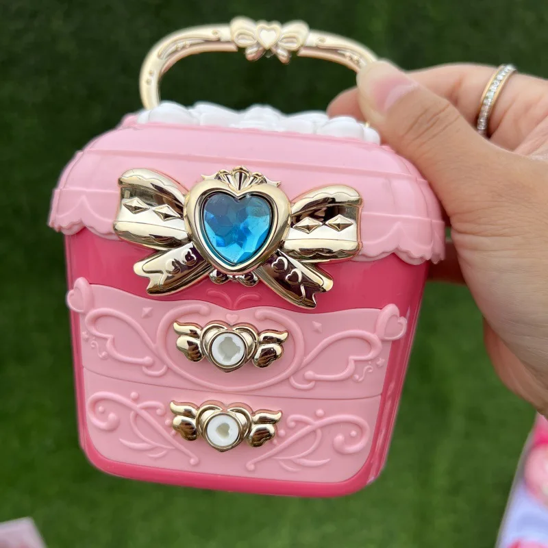 Girls Princess Treasure Hunt Magic Box Key Unlocking Toys Cartoon Pink Bow Jewelry Box Girls Play House Toys Birthday Gifts