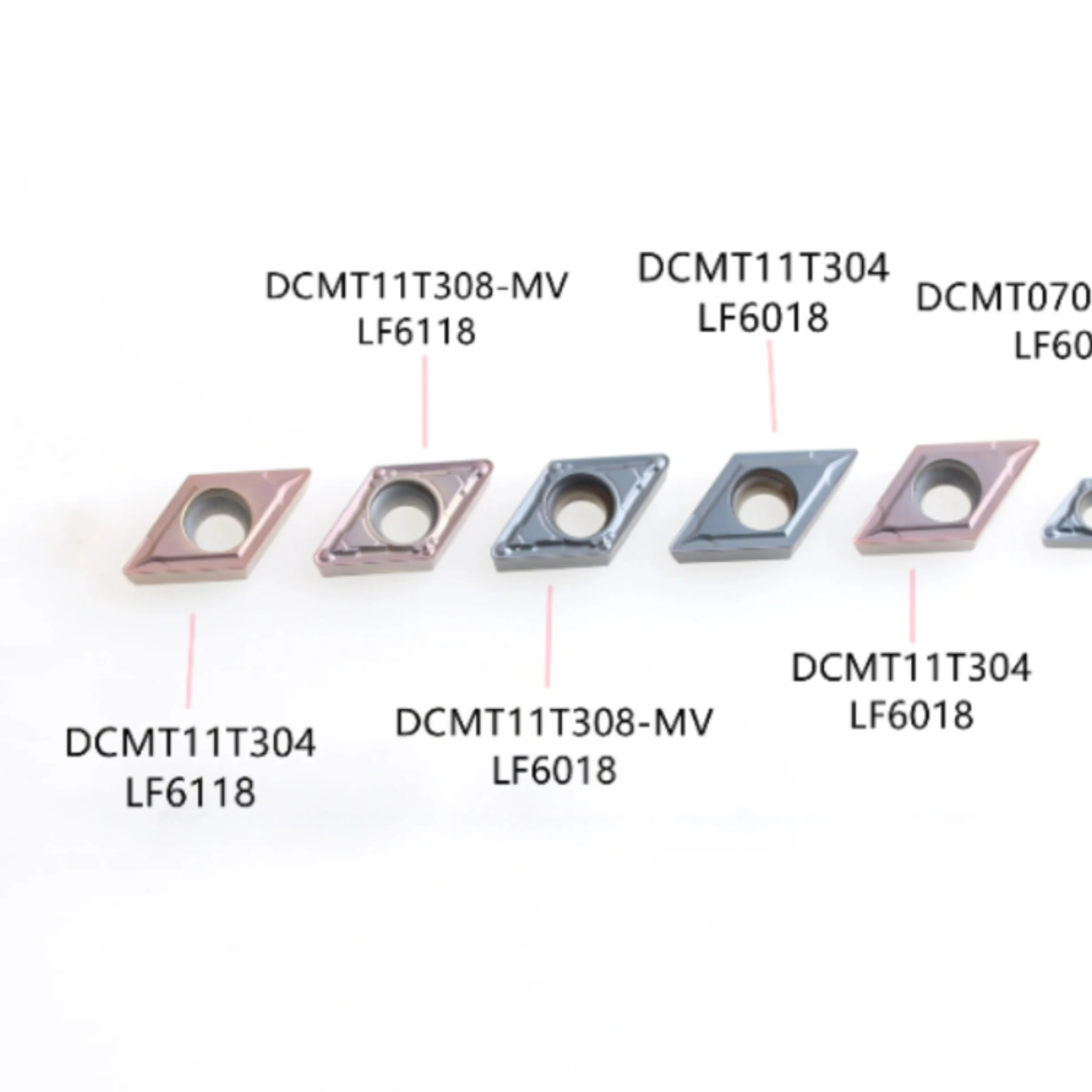 

10pcs Deskar Dcmt11t304 Dcmt11t308 Mv Lf6018 Turning Tools Carbide Inserts Lathe Tool For Processing Stainless Steel