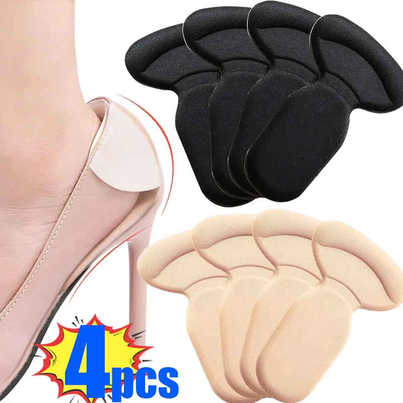 T-Shape 2 IN 1 Shoe Heel Insoles Foot Heel Pad Sports Shoes Antiwear Feet Inserts Insoles Heel Protector Sticker Insole