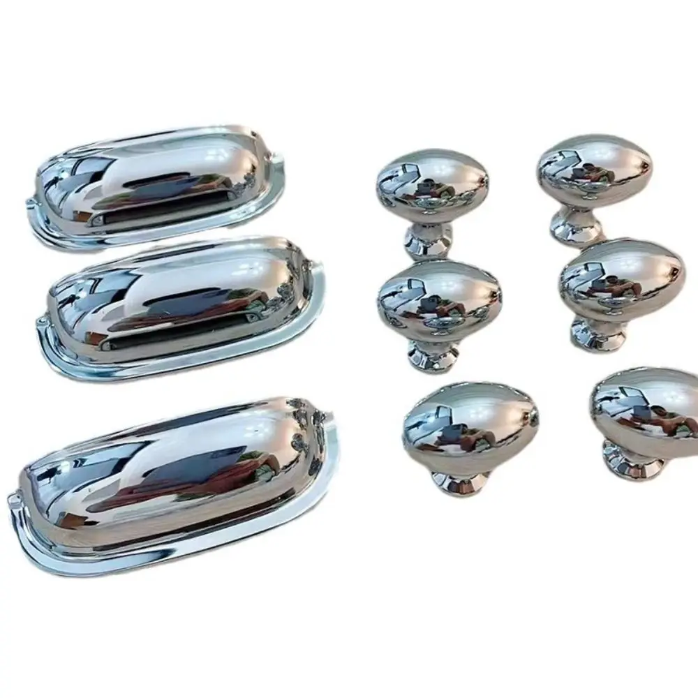Door Drawer Brass Furniture Handles Silver Bright Chrome Drawer Handles Long Minimalism Cabinet Handles Kitchen
