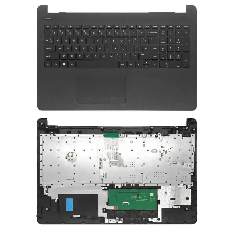 

For HP 15-BS 15T-BS 15-BW 15Z-BW 15-RA 15-RB 255 250 G6 TPN-C129 C130 Palmrest Keyboard With Touchpad Upper Top Case Black