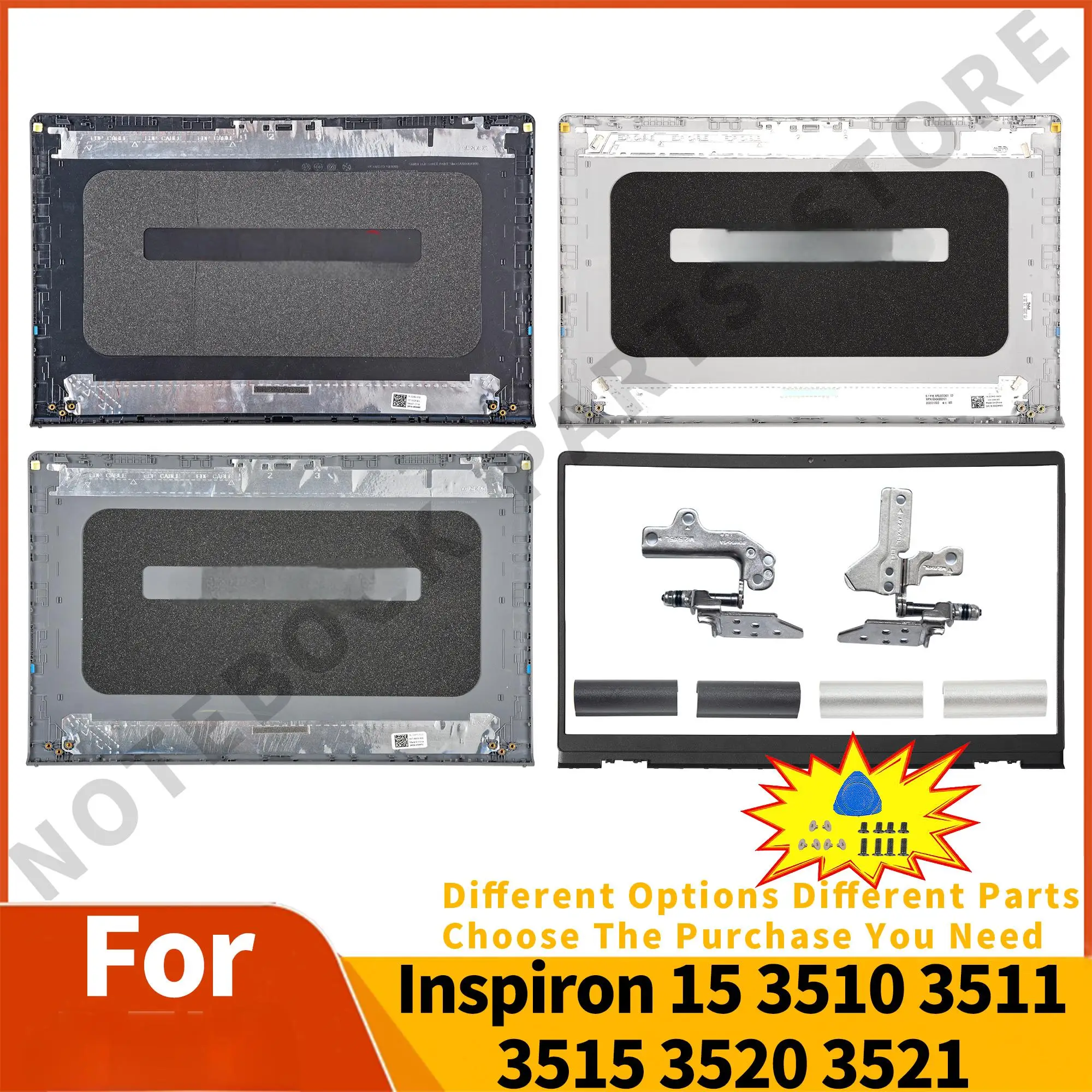 

Part For Inspiron 15 3510 3511 3515 3520 3521 LCD Back Cover Bezel Top Lid Silver/Gray/Black 0DDM9D 0T4MT1 00WPN8 Replace