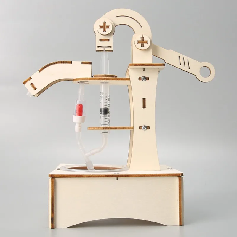 Holzpumpenmaschine Modell Puzzles Kinder Wissenschaft Spielzeug Lustige Technologie Physik Kit Lernspielzeug für Kinder Lernspielzeug