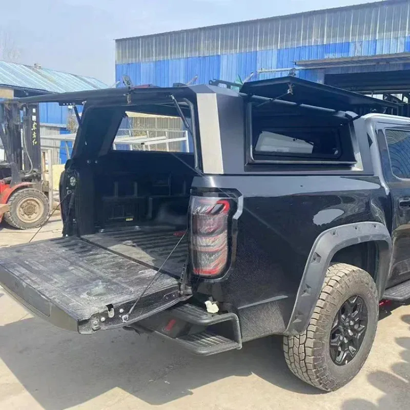 Factory High Quality Waterproof  Dustproof Anti Theft Three Door Open Aluminum Alloy Pickup Canopy view 4