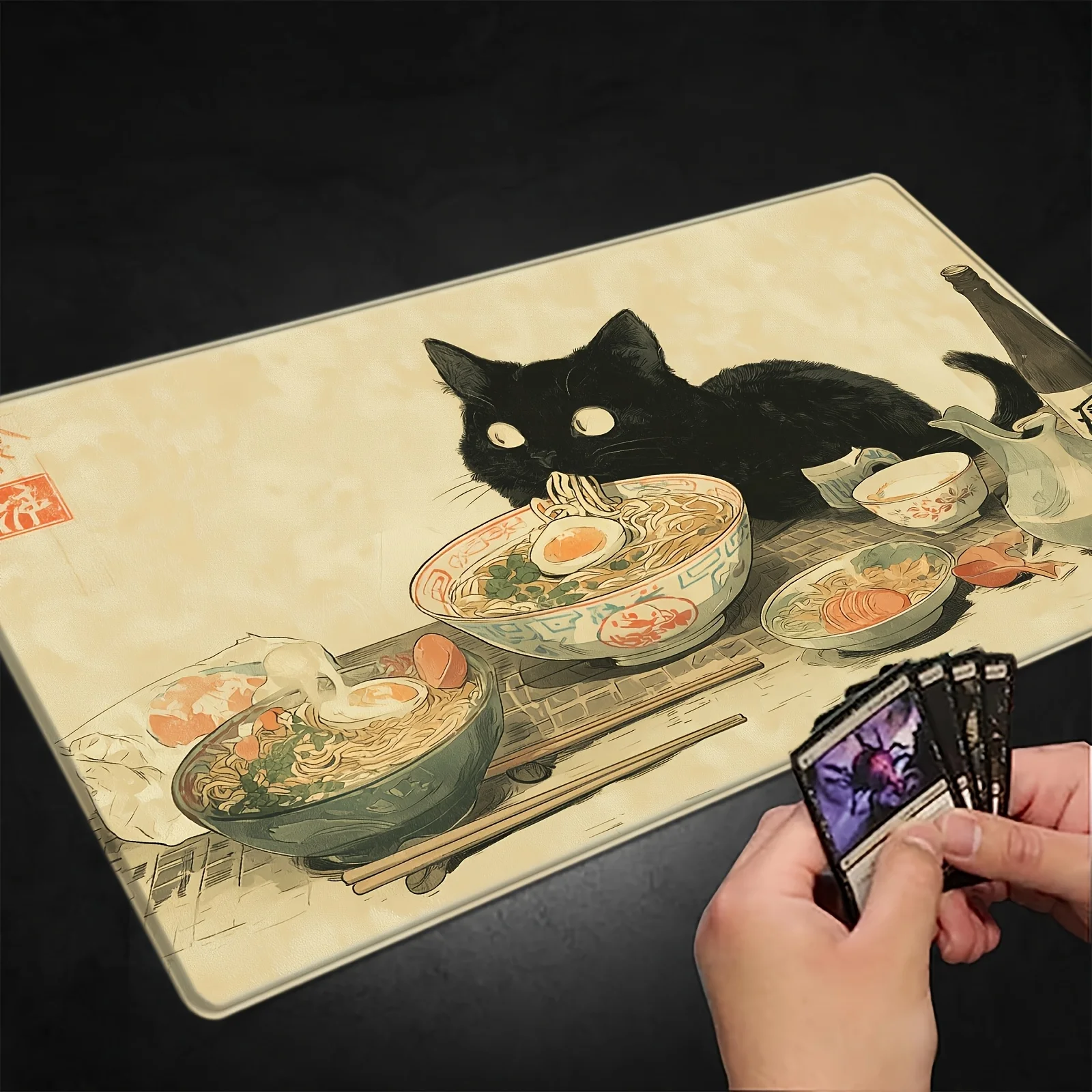 

Wide Desk Mat Mouse Pad Comfort Desk Mat Soft Cloth Surface Anti Slip Rubber Base for Computer PC Laptop Keyboard Work Desk Pad