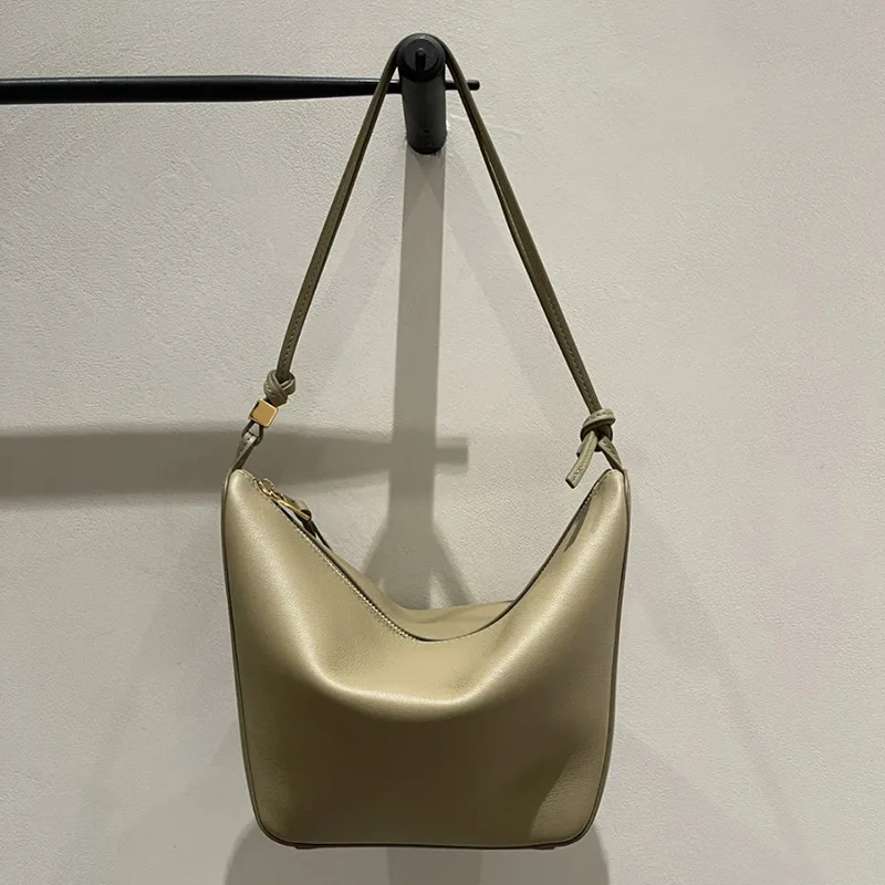 

Women's Cow Split Leather Shoulder Bag Ladies Fashion Luxury Designer Underarm Hobos Bags Female Retro Soft Cowhide Handbags New