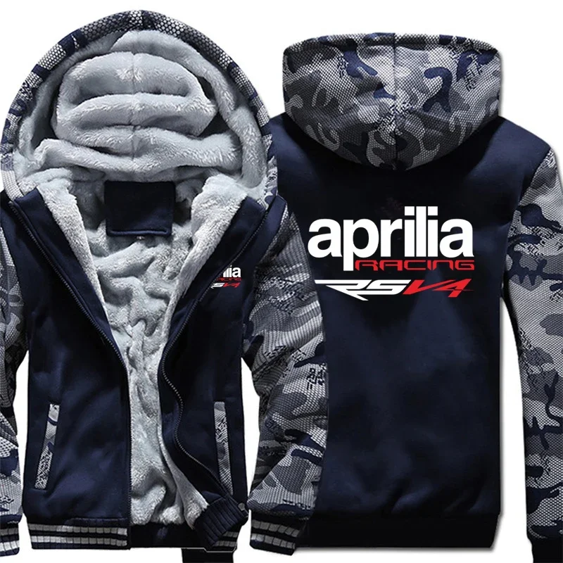 Aprilia Racing RSV4 Hoodie pria, Sweatshirt RSV4 wol hangat tebal musim dingin 2023