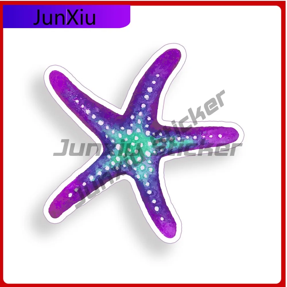 

Purple Blue Starfish Sticker Beach Cup Cooler Vehicle Decal Trendy Waterproof Vinyl Car Laptop Window Bumper