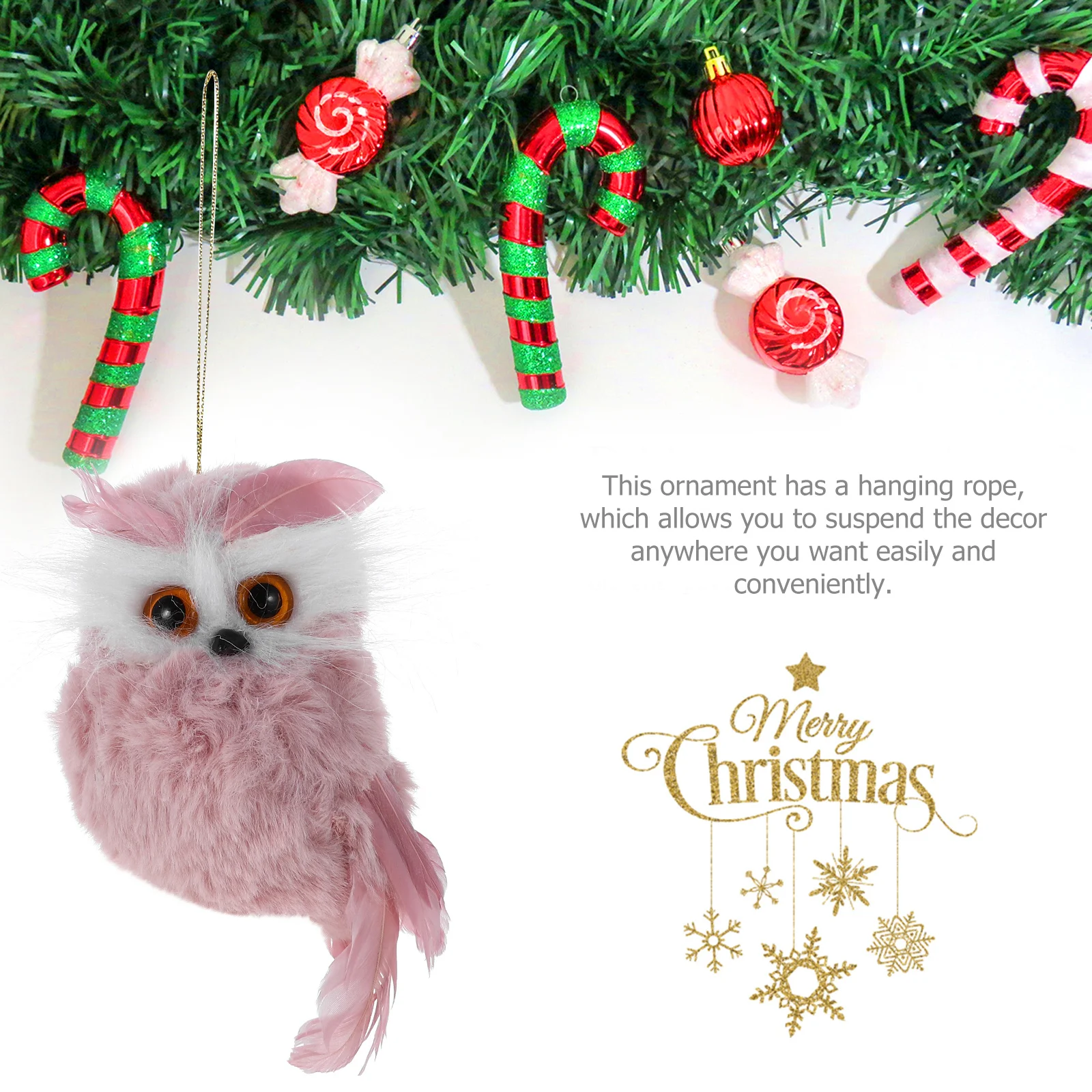 

Owl Ornaments for Christmas Tree Lovely Owl Decor Simulated Animal Pendant Holiday Home Decor Xmas Tree Decoration