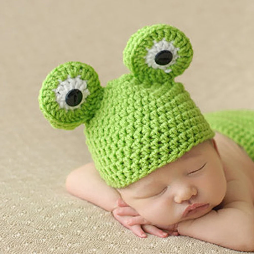 2 قطعة الوليد الطفل التصوير الدعامة قبعة صوفية مجموعة اليد محبوك ملابس مريحة للرضع صور زي الوليد الطفل زي