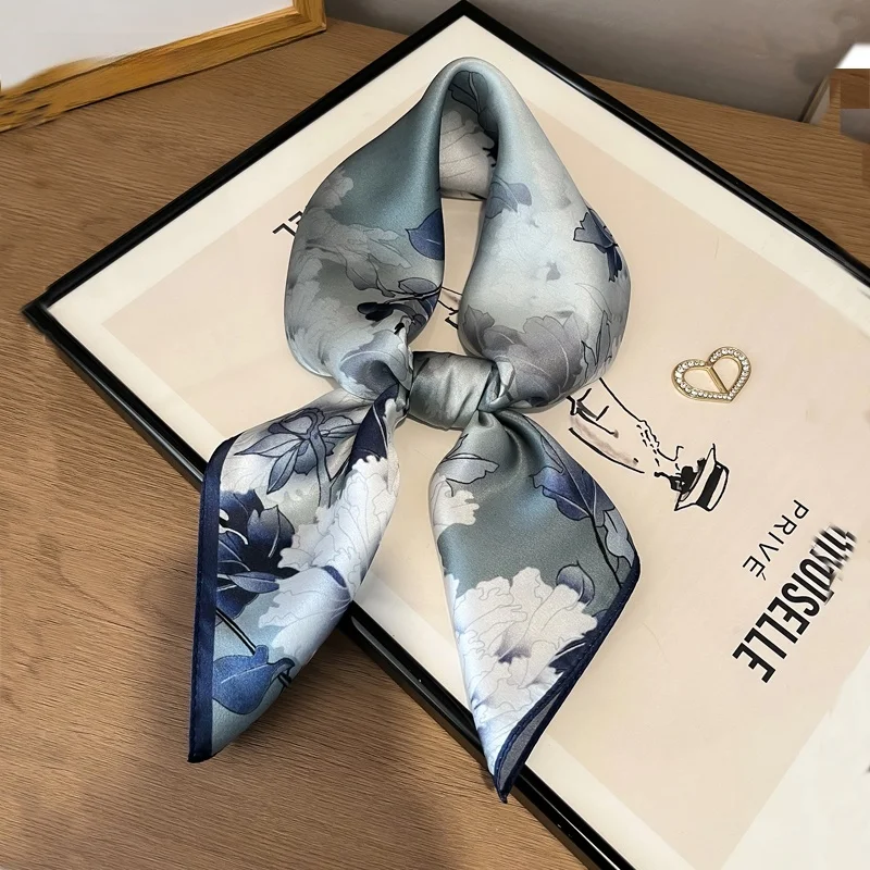 canles-konis-store-silk-square-scarf-netie-women's-faion-high-end-tussah-silk-small-size-floral-print-ex-summer-scarf