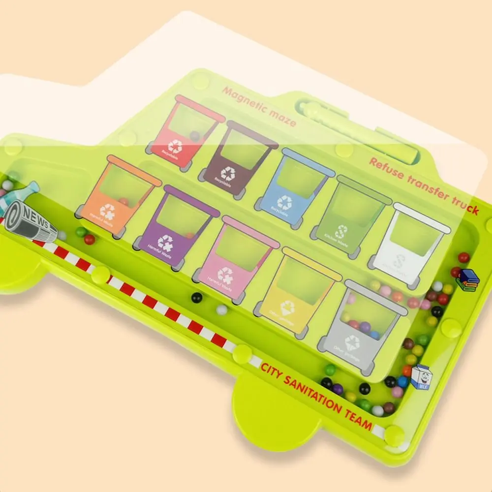 여러 가지 빛깔의 자기 아이스크림 미로 나무 미세 운동 기술 개발 몬테소리 자기 게임 자동차 모양 게임 운동