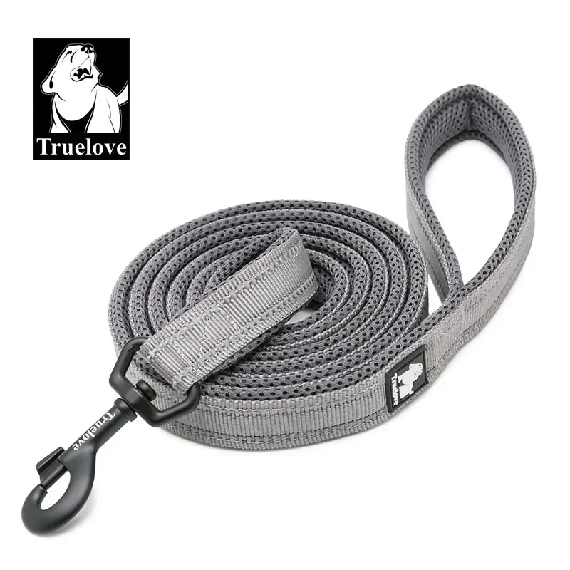 True Path – TRUELOVE Reflective Padded Leash – Gray
