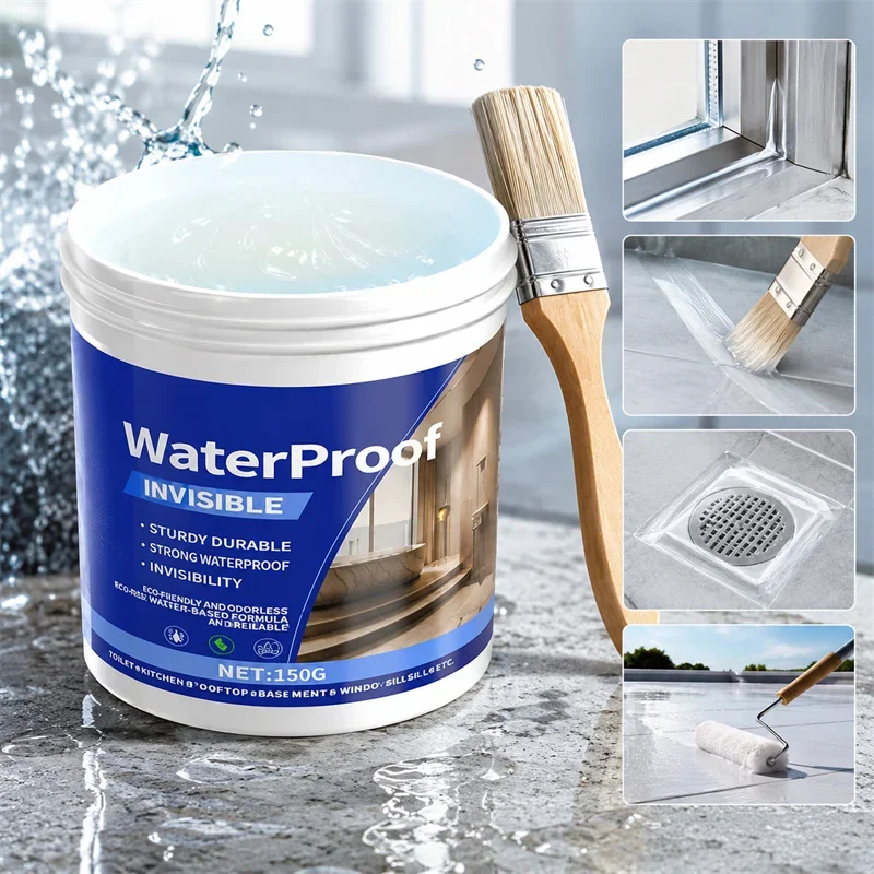 Ultra invisible transparent leak proof coating, crystal transparent sealant, waterproof sealant nano