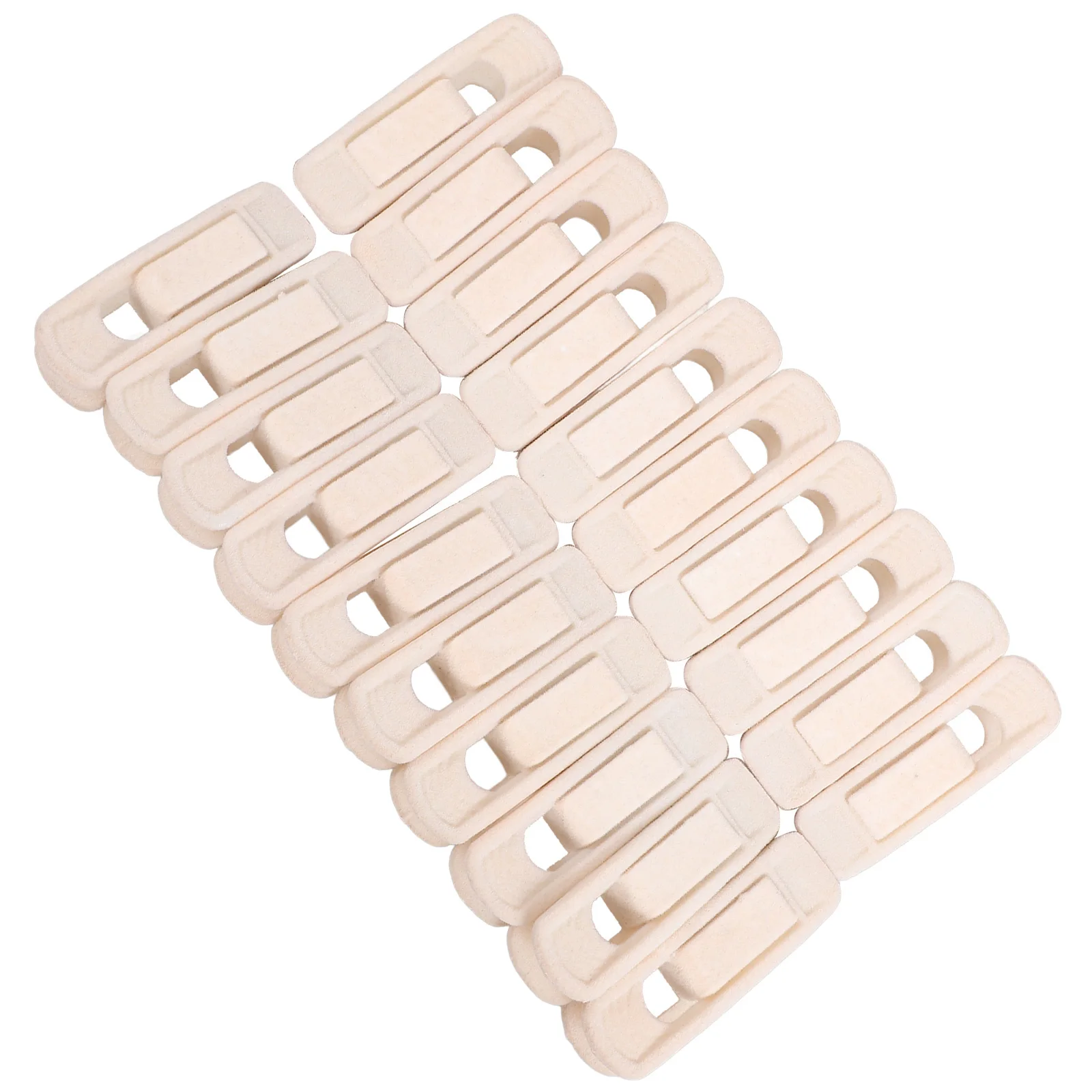 

20 Pcs Hangers Clips Beige Prevent Deforming Slipping Seamless No Marks Closet Organization Hanging Solution Storage