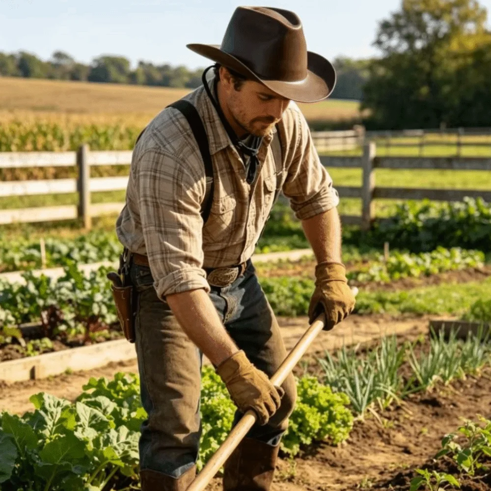 Cowboy Style Western Cowboy Hard Hat Head Protection High-density Polyethylene Hard Hat Comfortable All-day Comfort