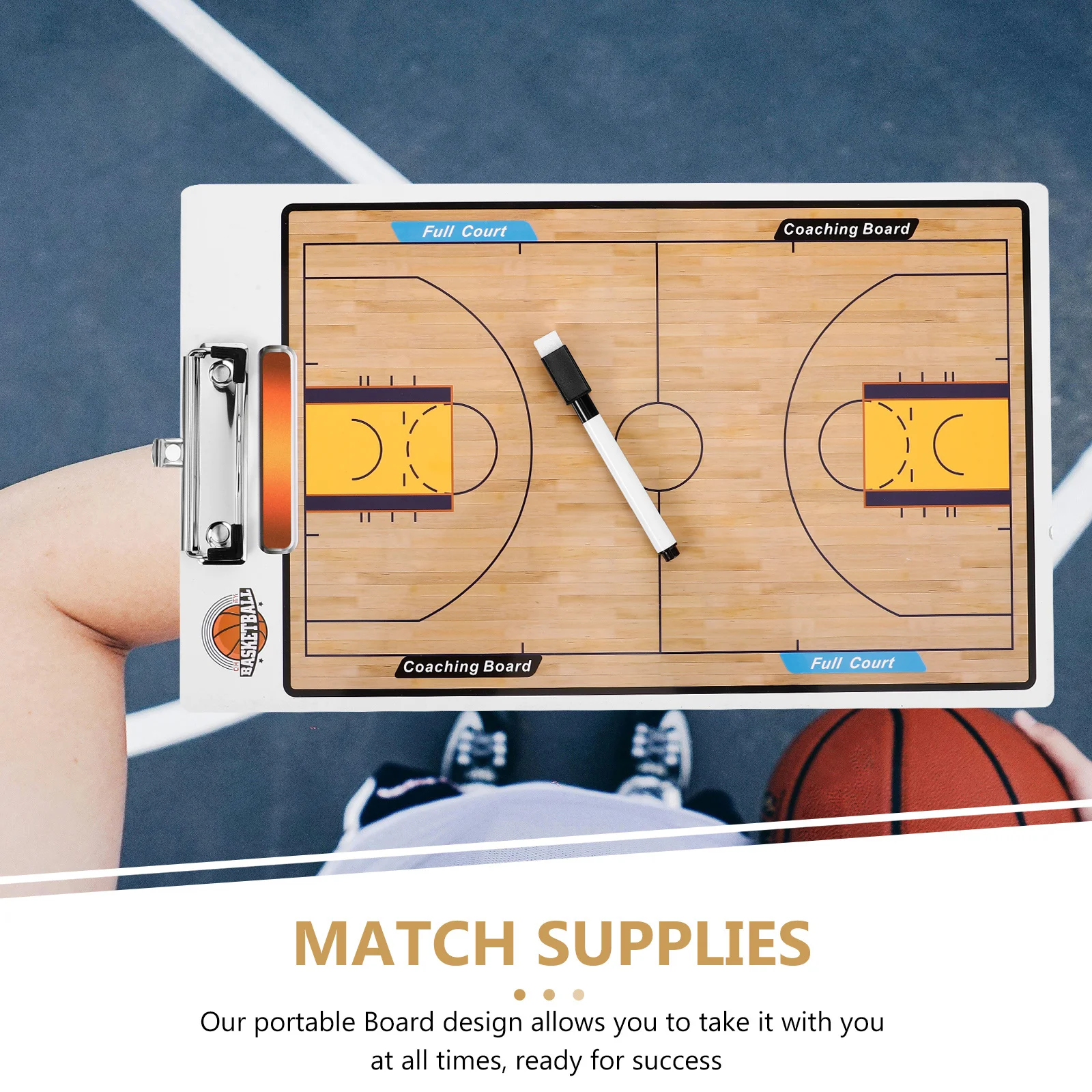 1 set 1 set tavola da allenamento per basket in PVC durevole leggero pieghevole impermeabile cancellabile a secco strumento di allenamento per partite di palline sportive