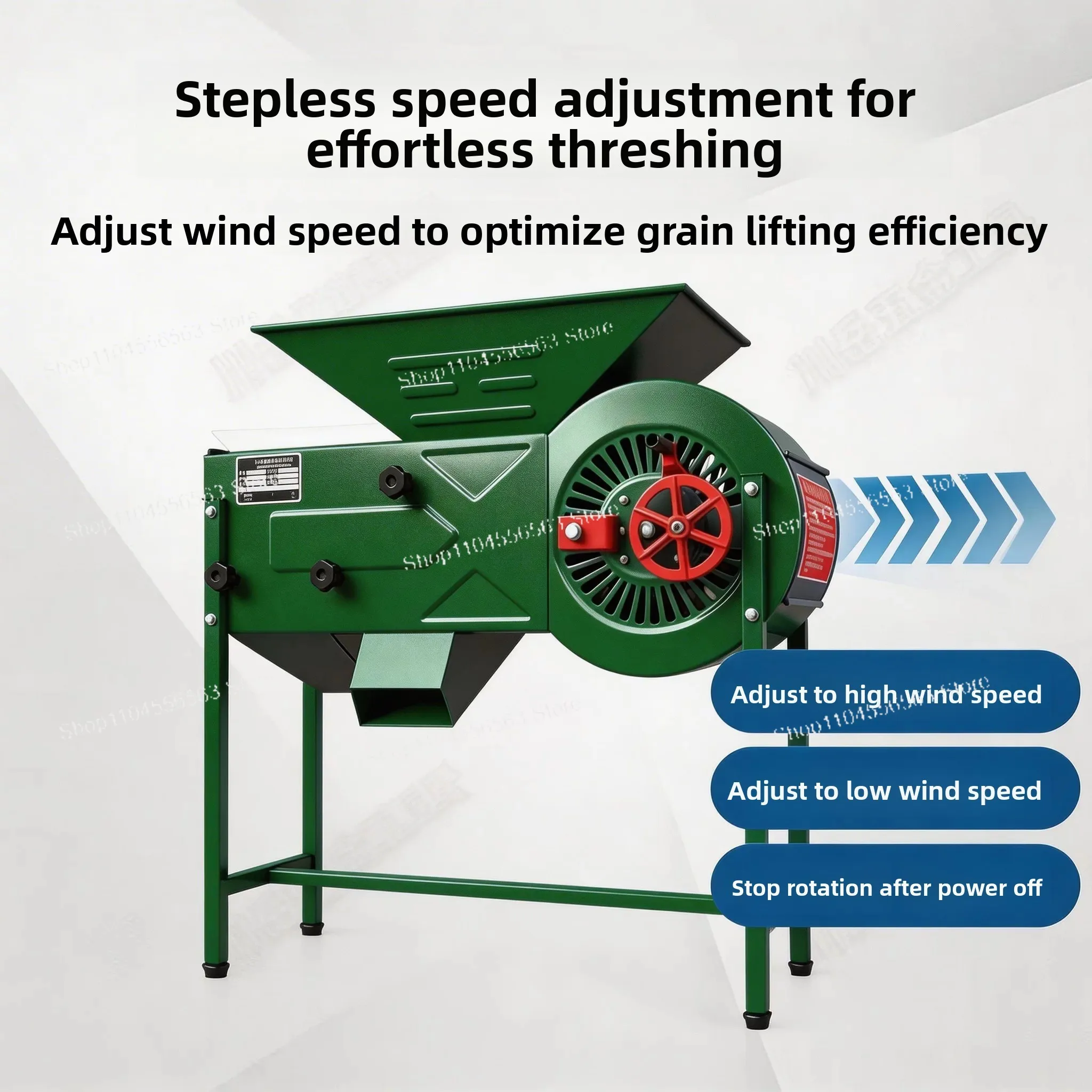 Agricultural Electric Grain Wind Separator, Small Grain Screening Machine for Rice Rapeseed Cleaning