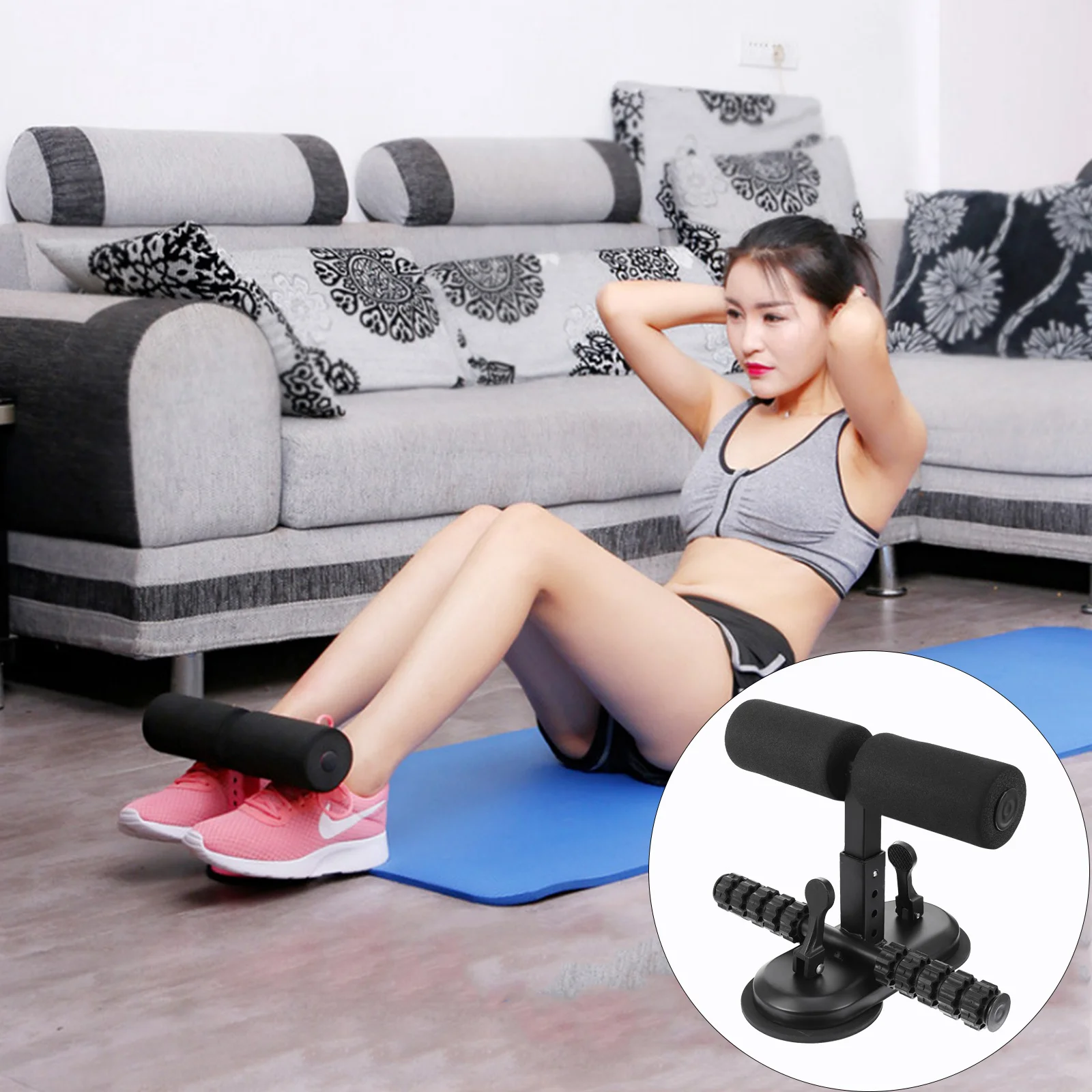 

Sit Up Assistant Adjustable Abdominal Curl Assist For Home Workout Portable Belly Fitness Equipment Resistant