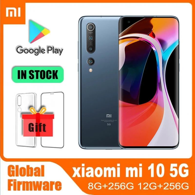 Сотовый телефон Xiaomi 10 5G, мобильный телефон Global rom Snapdragon 865, 4780 мАч, аккумулятор, камера MIUI 11, Android, оригинальный мобильный телефон Redmi