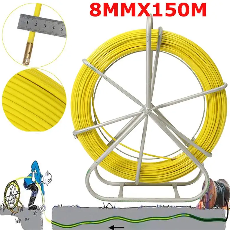 

4.5mmX70m Cable Push Puller Fiberglass Duct Rodder Fish Tape Electrical Wire Cable Guide Device Aid Tool