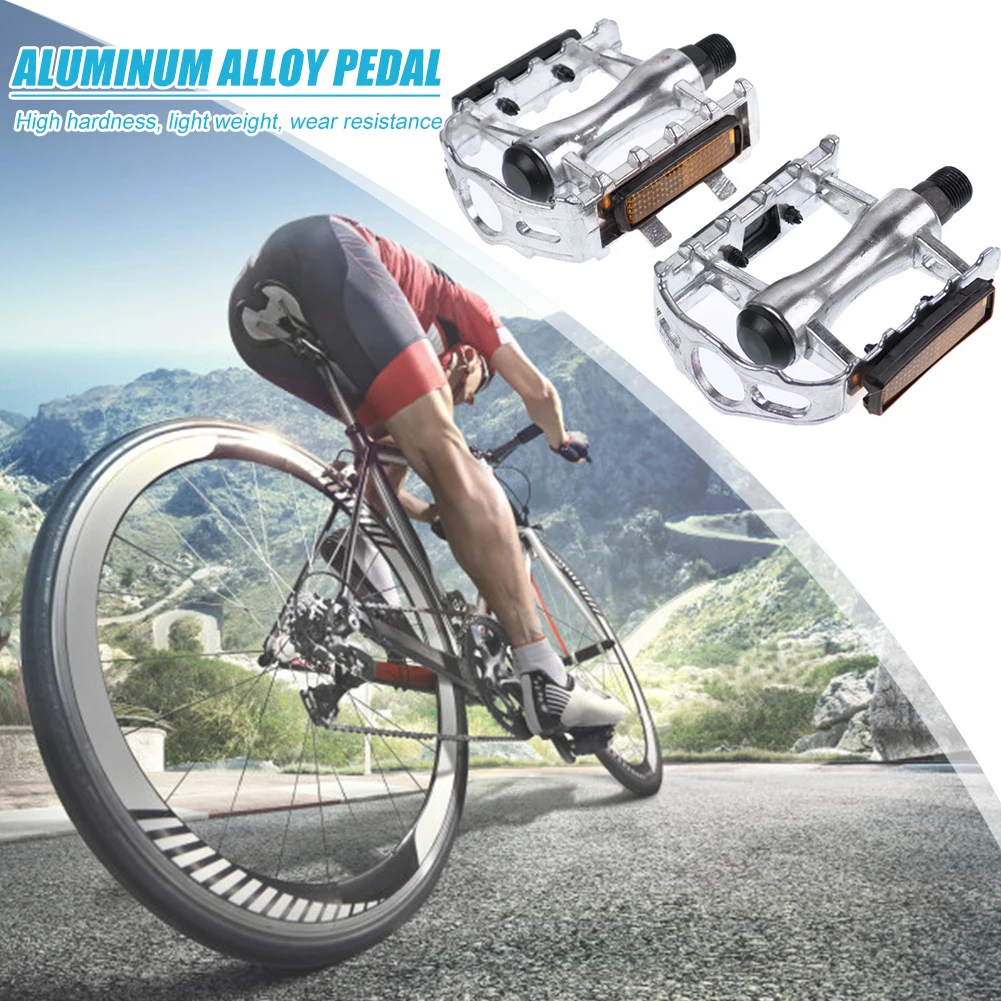 

Bicycle Pedal Aluminium Alloy Lightweight Mountain MTB Cycling Bike Flat Pedals