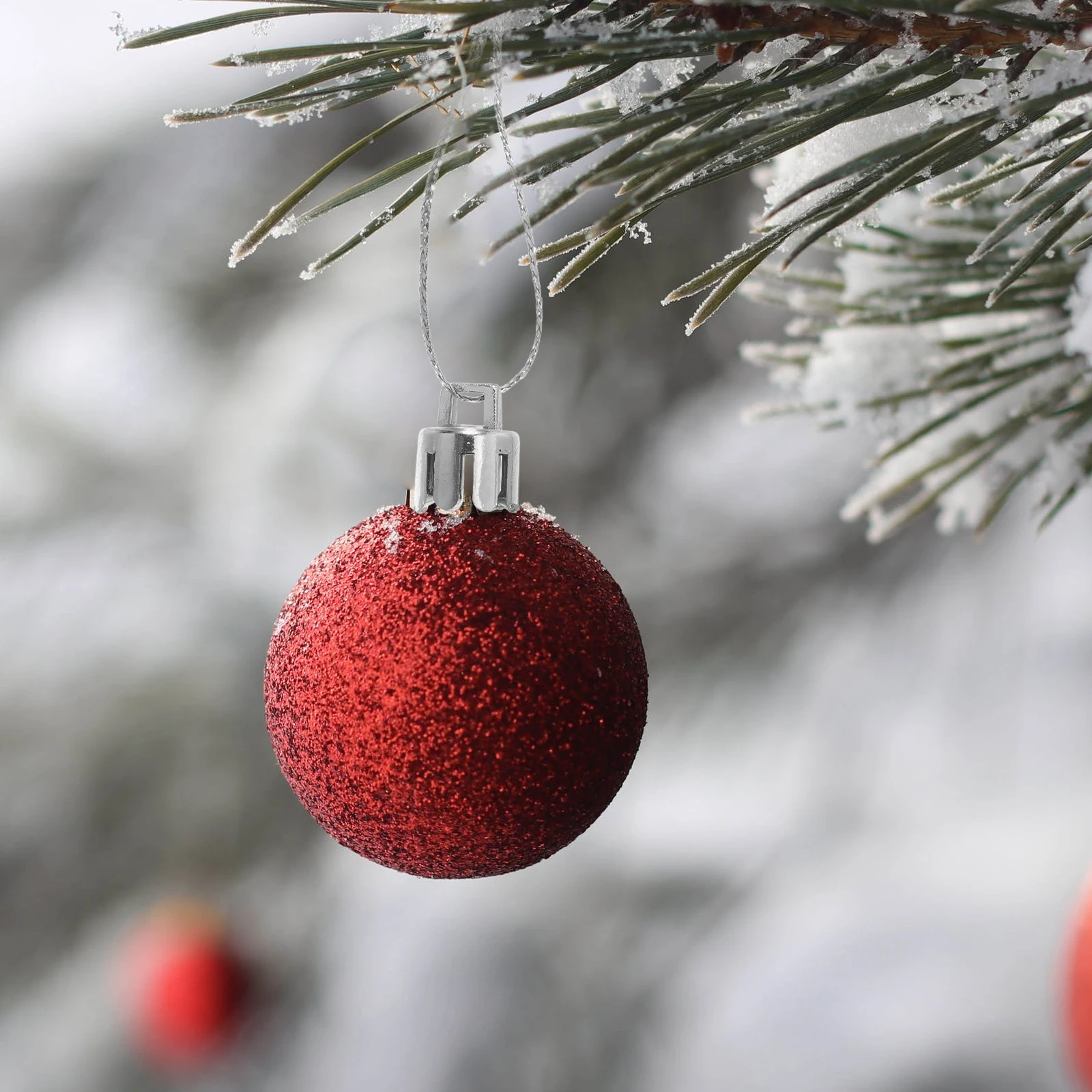 

1000 Pcs DIY Xmas Hanger Decorations Cap Christmas Ball Cover Frosted Ornament Hangers Caps