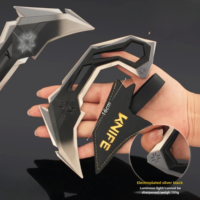 16cm/6.29in valorant periféricos de jogo luminoso vct garra faca arma metal modelo tático comando faca desktop ornamento menino brinquedo