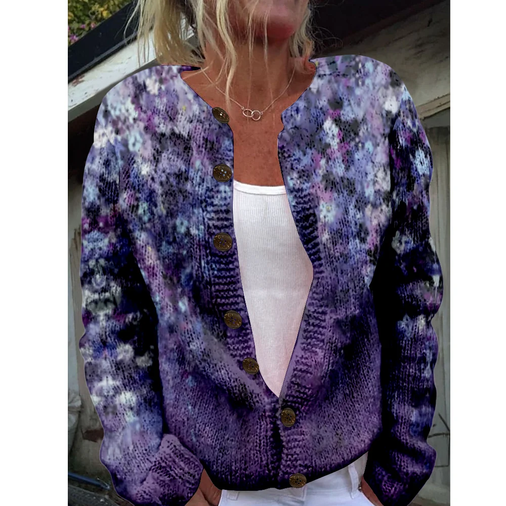 

Autumn Winter Knitted floral Cardigan Casual Sweater Streetwear Women Sweaters Knit Top Cool Jumpers Fashion