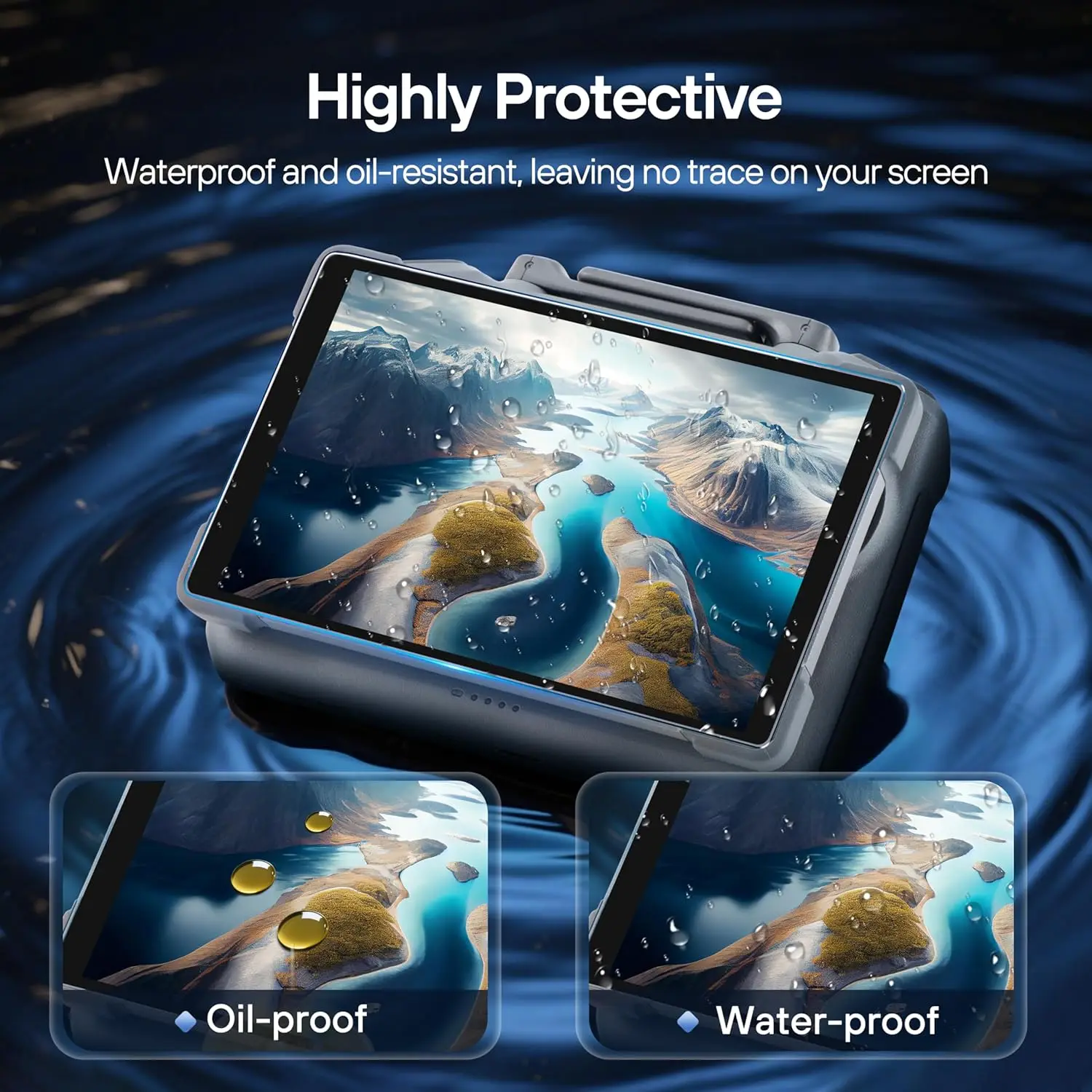 واقي شاشة لـ DJI RC 1 2 جهاز تحكم عن بعد HD صلابة أفلام الزجاج المقسى المضادة للخدش غطاء مقاوم للصدمات لـ DJI RC2 #4