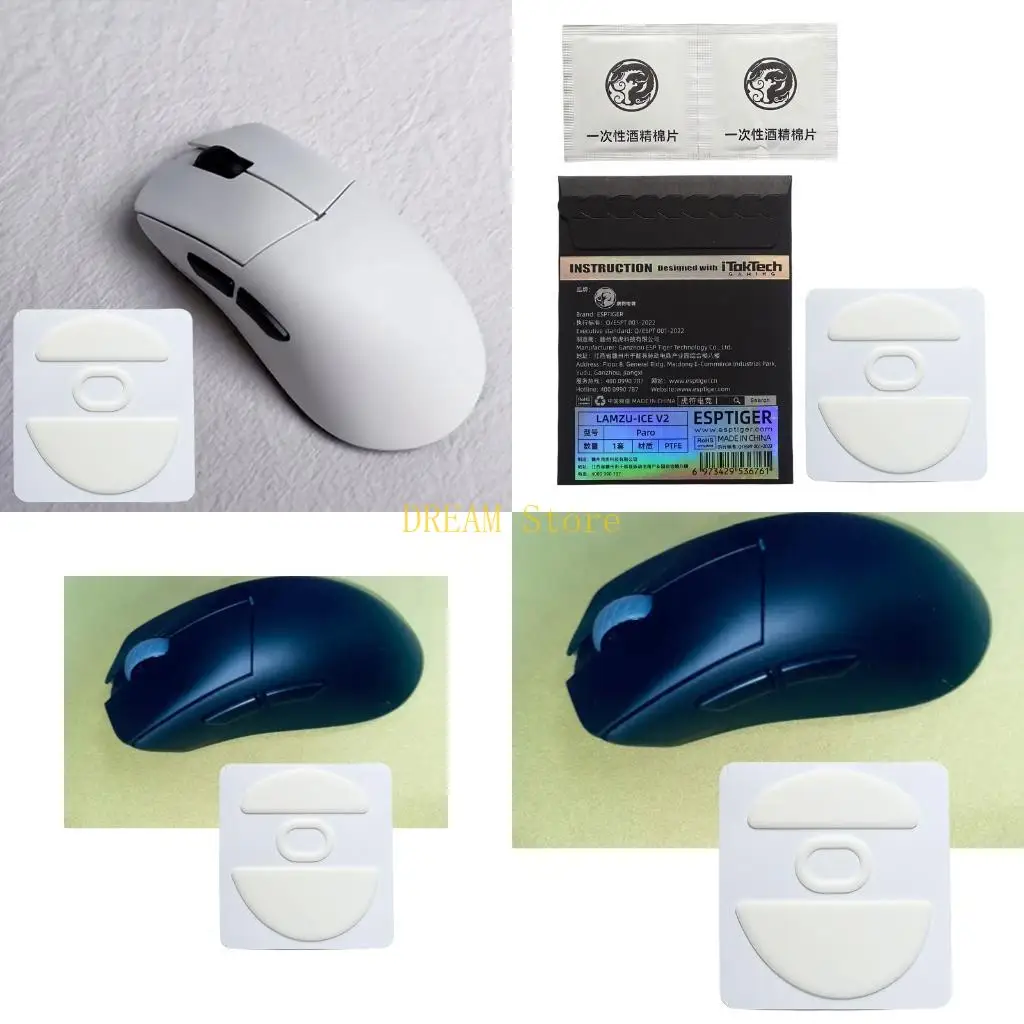 PTFE Mouse Skates For Paro Mouse, Replacement Feet Set for Smooth Mouse Motion, Daily Computer Use, and Gaming Mouse Maintenance