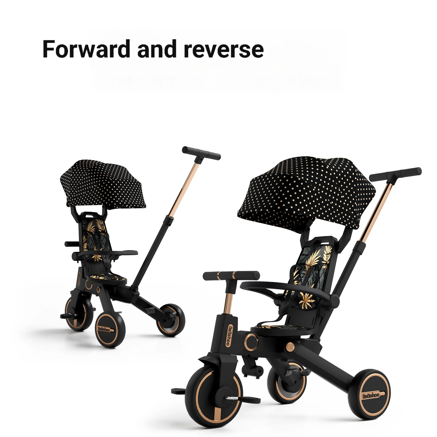 多機能ベビー三輪車 |   7-in-1 折りたたみ式360 °   回転式シート |   三角構造の横転防止 |   10M-6Y 幼児旅行