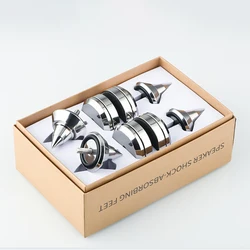 HIFI Audio Speaker Amplifier Preamp DAC Shock-Absorbing Foot Cone Feet Base Nail Isolation Spikes Stand Pad Stainless Steel Ball
