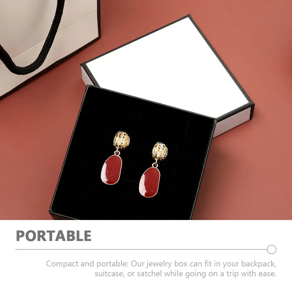

6pcs Jewelry Gift Boxes Compact Ring Necklace Earring Packaging Display Case For Travel Ear Studs Small Jewelry Box Protector