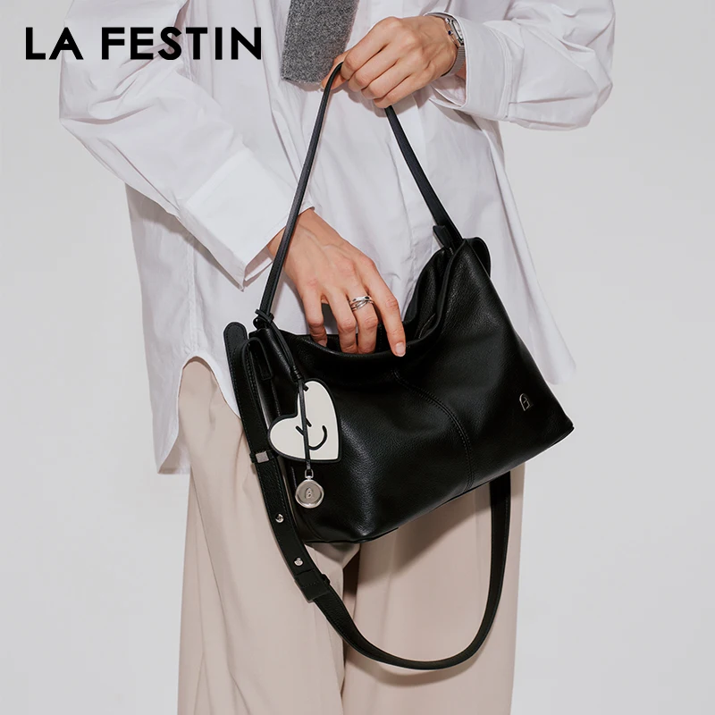 LA FESTIN Original Leather Bag Women's bags 2024 New Shoulder Bag Fashion Large Capacity Bag Luxury Tote Bag