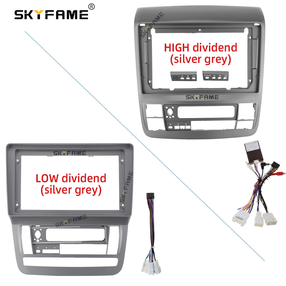 SKYFAME Car Frame Fascia Adapter Canbus Box Decoder Android Radio Dash Fitting Panel Kit For Toyota Alphard 10 Serices Vellfire