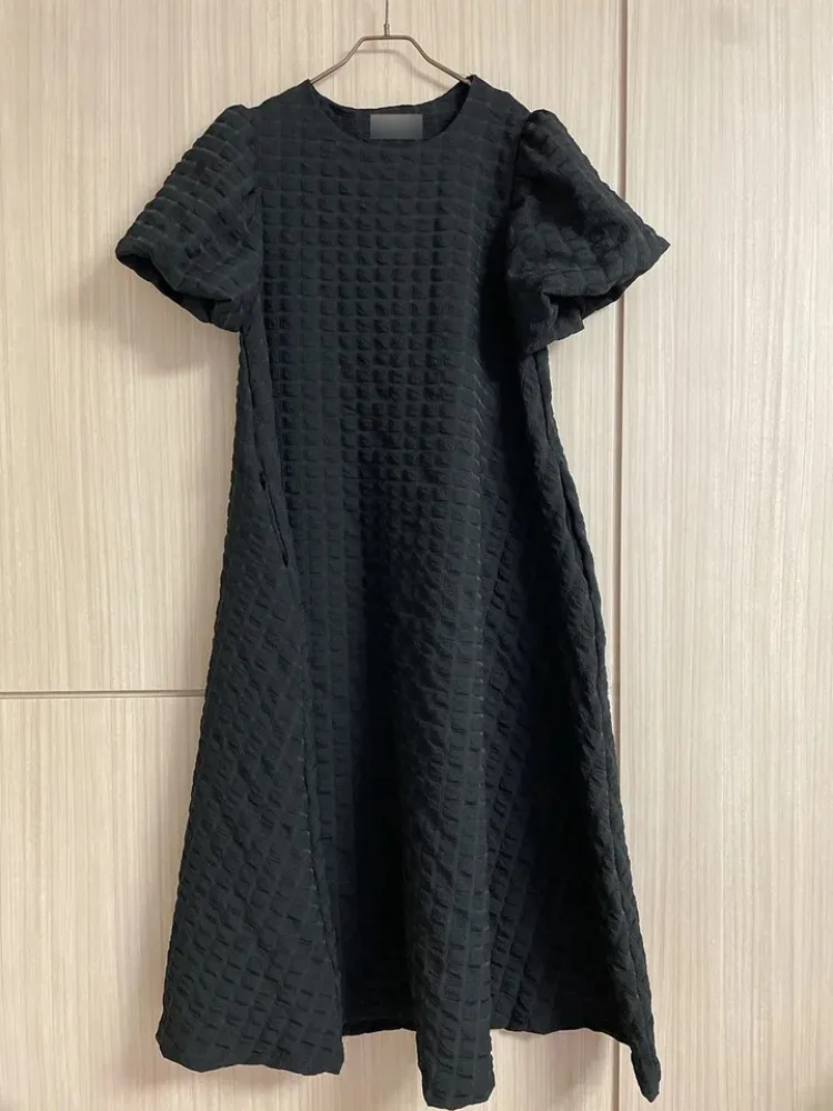 Ele Bubble Sve Long Dr rond Neline t-shirt dimensionnel diamant Design printemps automne Ladylike Faion marque chinoise