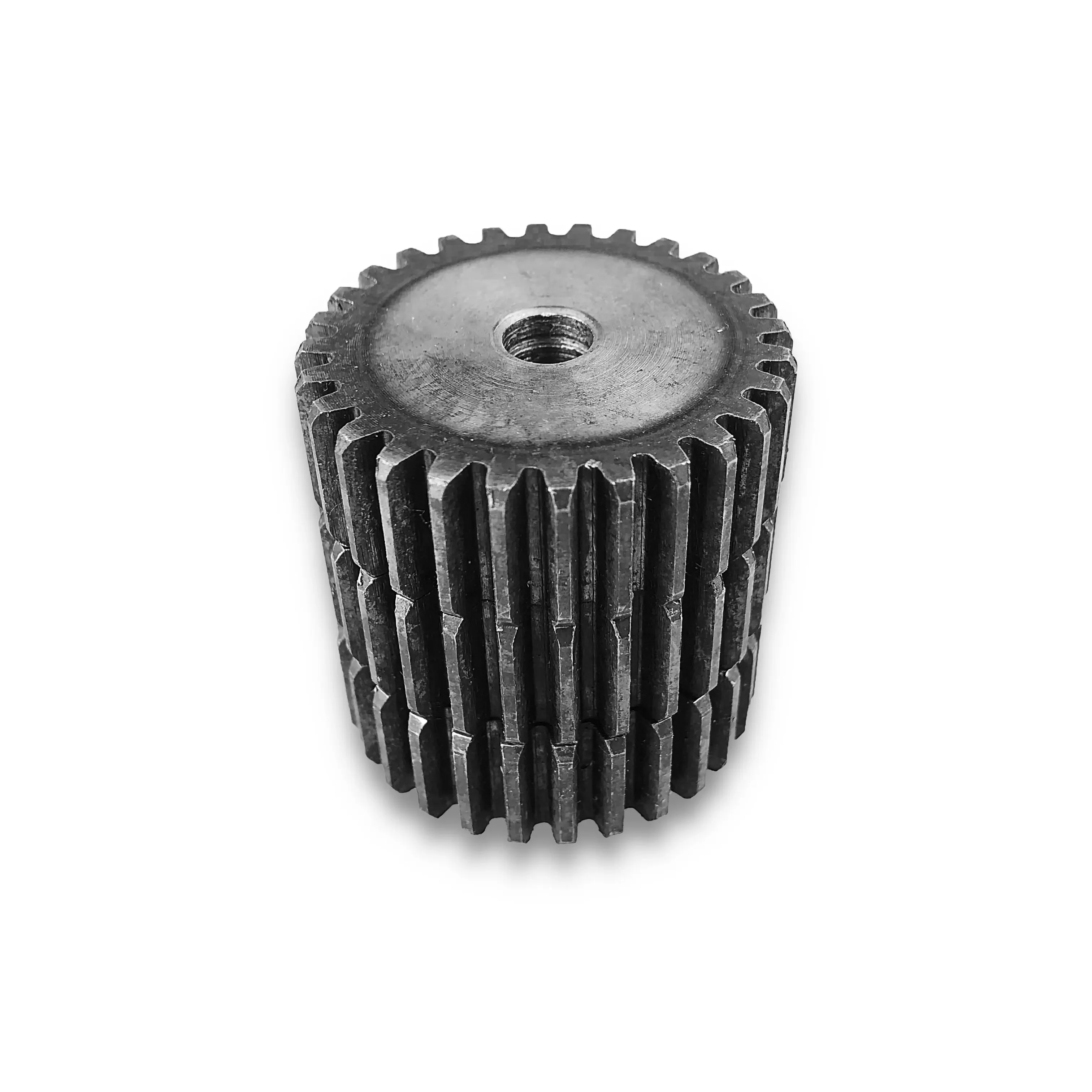 تروس مسطحة 1.5M-20T 21T 22T 23T 24T 25T 45 #   ارتفاع تروس أسطواني فولاذي 15 مم أسنان تبريد عالية التردد