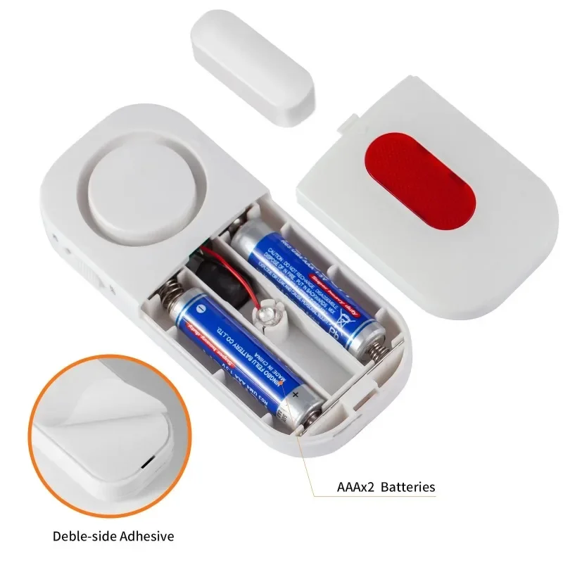 Porta e Janela Sistema de Alarme Magnético, Alarme Contra Roubo Sem Fio, Home Security Device, Entry Security, Bateria, 130Bp, 1Pc