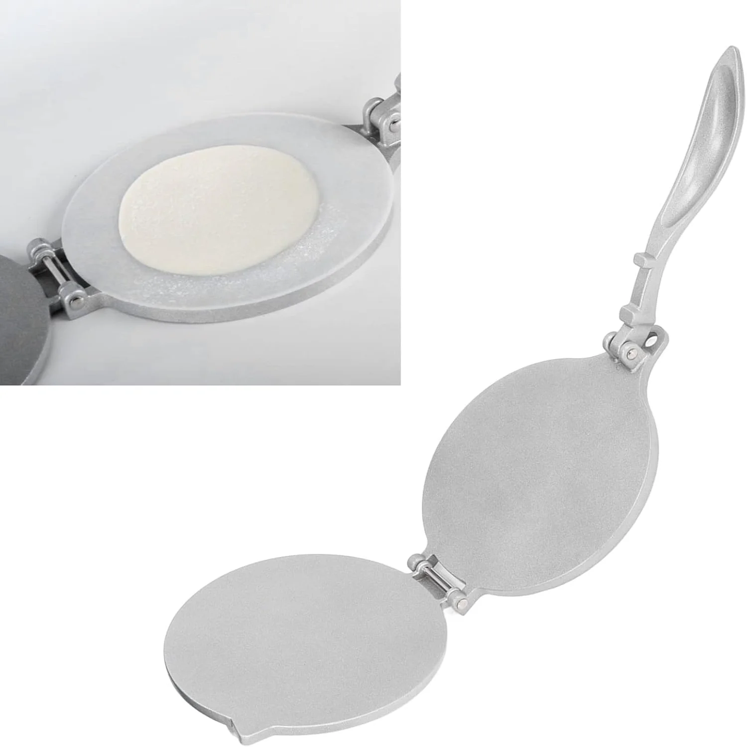 7.7in Tortilla Press, Aluminum Alloy Mexican Tortillera Presser Tortilla Maker Dough Press Rotis Press