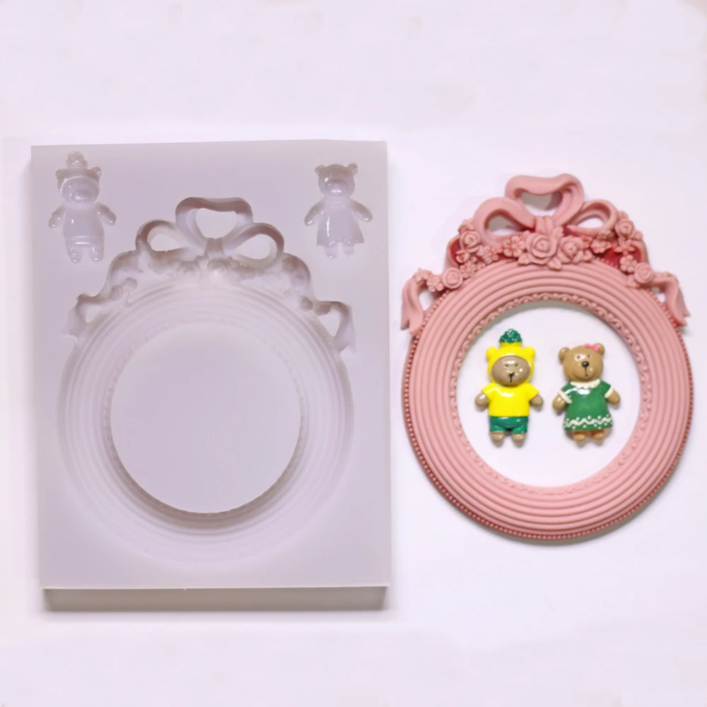 Molde circular de silicone victoria para sugarcraft, molde de decoração de bolo de chocolate fondant, ferramentas de gesso de resina de argila diy