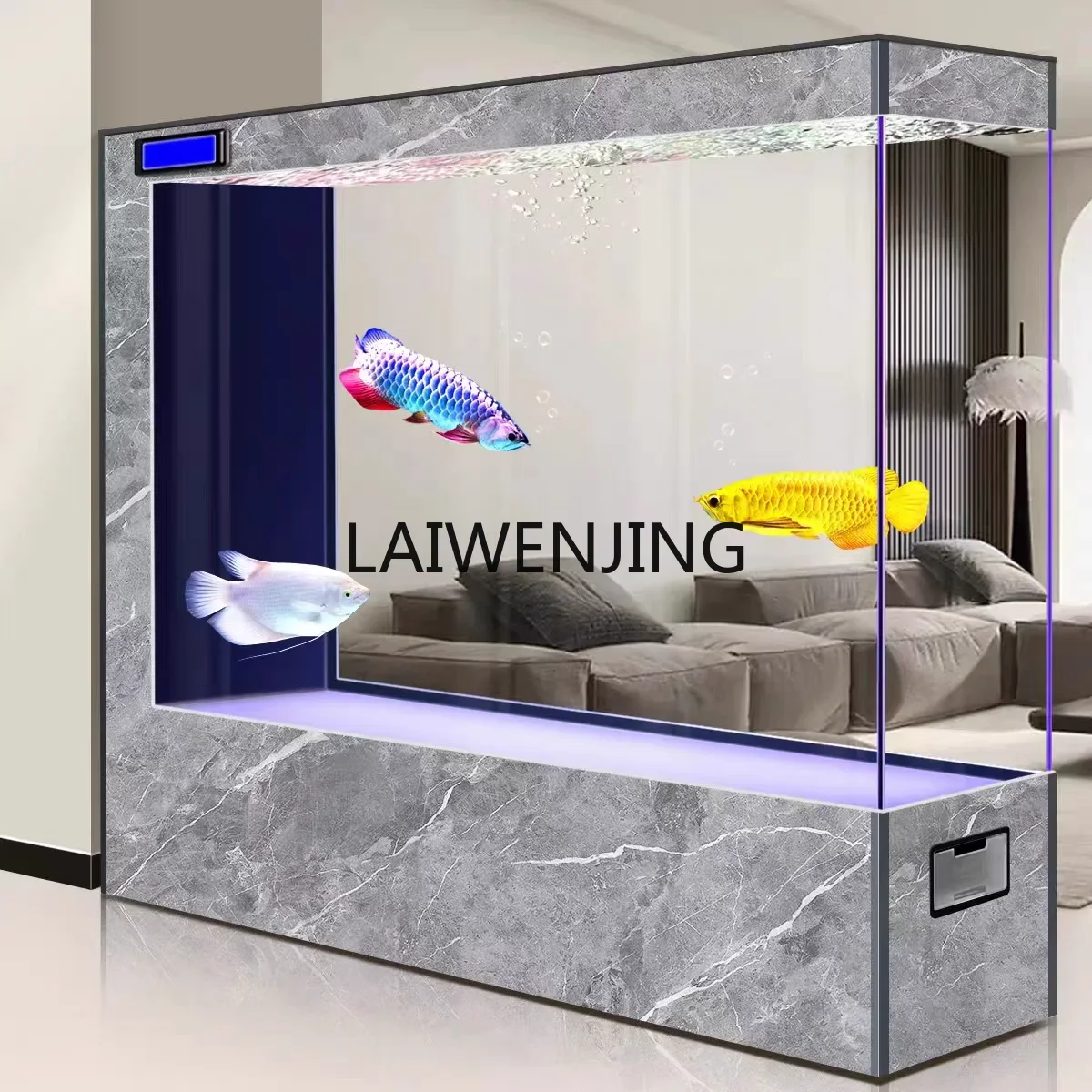 HLZ fish tank screen partition household living room ecological cycle water-free smart display aquarium